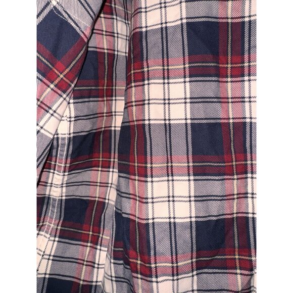 Mens Goodthreads Slim Fit Twill Plaid Button-Down Shirt XL Red & Navy - Picture 14 of 14